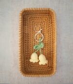 Myrtilus Bellflower – A Handmade 100% Acrylic Crochet Flower Keychain by Myrtilus