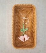 Myrtilus Bellflower – A Handmade 100% Acrylic Crochet Flower Keychain by Myrtilus