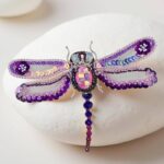 Celestial Dance – Handmade Twilight Dragonfly Brooch