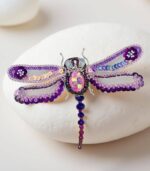 Celestial Dance – Handmade Twilight Dragonfly Brooch