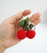 Myrtilus Cherry – A Trendy Plush Crochet Keychain with Light by Myrtilus