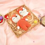 Myrtilus 3-Piece Fox Teether Gift Set – Handmade 100% Cotton Baby Toys by Myrtilus