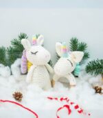 Myrtilus 3-Piece Unicorn Teether Gift Set – Handmade 100% Cotton Baby Toys by Myrtilus