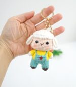Myrtilus Monkey Dragon – A Handmade 100% Acrylic Crochet Keychain by Myrtilus