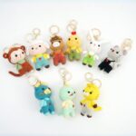 Myrtilus Monkey Dragon – A Handmade 100% Acrylic Crochet Keychain by Myrtilus