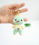 Myrtilus Monkey Dragon – A Handmade 100% Acrylic Crochet Keychain by Myrtilus