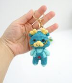 Myrtilus Monkey Dragon – A Handmade 100% Acrylic Crochet Keychain by Myrtilus
