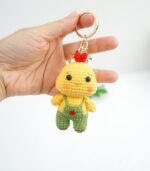 Myrtilus Monkey Dragon – A Handmade 100% Acrylic Crochet Keychain by Myrtilus