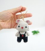 Myrtilus Monkey Dragon – A Handmade 100% Acrylic Crochet Keychain by Myrtilus