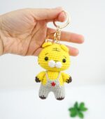 Myrtilus Monkey Dragon – A Handmade 100% Acrylic Crochet Keychain by Myrtilus