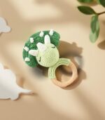 Myrtilus Crochet Dinosaur Teether – Handmade in Cotton