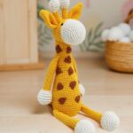 Myrtilus Giraffe – A Handmade 100% Cotton Crochet Animal Toy by Myrtilus