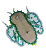 Myrtilus Emerald Leaf – Handmade Enchanted Green Bug Brooch