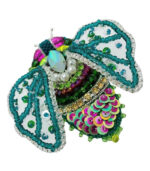 Myrtilus Emerald Leaf – Handmade Enchanted Green Bug Brooch