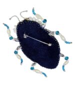 Myrtilus Moonlit Wing – Handmade Celestial White Bug Brooch