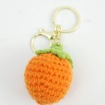 Myrtilus Orange – A Handmade 100% Acrylic Crochet Fruit Keychain by Myrtilus