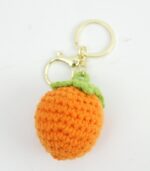 Myrtilus Orange – A Handmade 100% Acrylic Crochet Fruit Keychain by Myrtilus