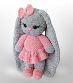 Myrtilus Rose Bunny – A Handmade 44cm Crochet Plush Bunny
