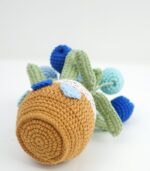 Tulip Blossom – A Handmade 100% Acrylic Crochet Flower Pot Arrangement by Myrtilus
