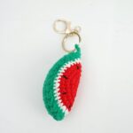 Myrtilus Watermelon – A Handmade Crochet Fruit Keychain by Myrtilus