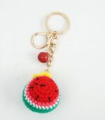 Myrtilus Watermelon – A Handmade 100% Acrylic Crochet Keychain by Myrtilus