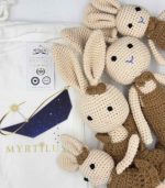 Myrtilus Crochet Bunny Family Set – Handmade in Cotton