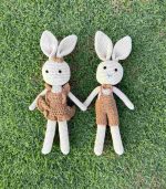 Myrtilus Crochet Bunny Family Set – Handmade in Cotton