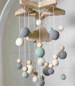Handmade Crochet Baby Mobile by Myrtilus
