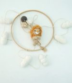 Myrtilus Handmade Crochet Lion Baby Mobile