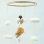Myrtilus Handmade Crochet Lion Baby Mobile