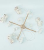Handmade Crochet Sheep & Moon Baby Mobile by Myrtilus