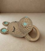 Myrtilus Handmade Crochet Hippo Teether Rattle