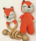 Myrtilus 3-Piece Fox Teether Gift Set – Handmade 100% Cotton Baby Toys by Myrtilus