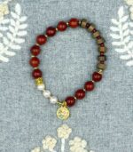 Myrtilus 14K Gold-Plated Carnelian & Pearl Bracelet