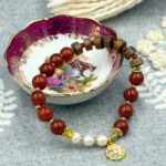 Myrtilus 14K Gold-Plated Carnelian & Pearl Bracelet
