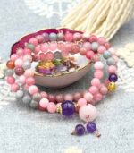 Myrtilus 14K Gold-Plated Colored Chalcedony Wrap Bracelet