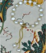 Myrtilus 14K Gold-Plated Irregular Pearl Drawstring Bracelet – Handmade with Baroque-Style Beads
