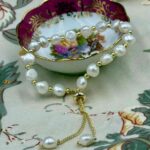 Myrtilus 14K Gold-Plated Irregular Pearl Drawstring Bracelet – Handmade with Baroque-Style Beads