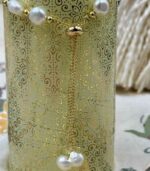 Myrtilus 14K Gold-Plated Irregular Pearl Drawstring Bracelet – Handmade with Baroque-Style Beads