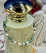 Myrtilus 14K Gold-Plated Pearl & Crystal Charm Bracelet – Handmade with Amethyst or Jade