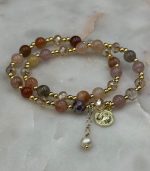 Myrtilus 14K Gold-Plated Vintage Crystal Strand Bracelet