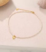 Myrtilus 18K Gold-Plated Pearl Necklace – Handmade with Oval Pendant