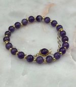 Myrtilus 14K Gold-Plated Amethyst Chain Bracelet