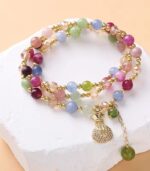 Myrtilus Candy-Color Tourmaline Lucky-Bag Double-Wrap Bracelet