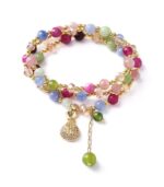 Myrtilus Candy-Color Tourmaline Lucky-Bag Double-Wrap Bracelet