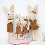 Myrtilus Crochet Bunny Family Set – Handmade in Cotton