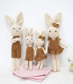 Myrtilus Crochet Bunny Family Set – Handmade in Cotton