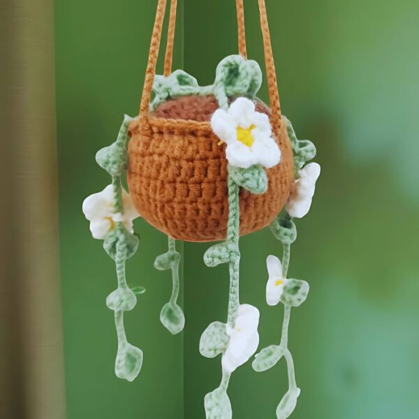 Myrtilus Crochet Hanging Basket – Handmade Plant Decor