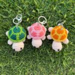 Myrtilus Crochet Turtle Keychain – Handmade Pendant