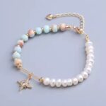 Myrtilus Freshwater Pearl & Shoushan Stone Bracelet – Handmade with Star Charm